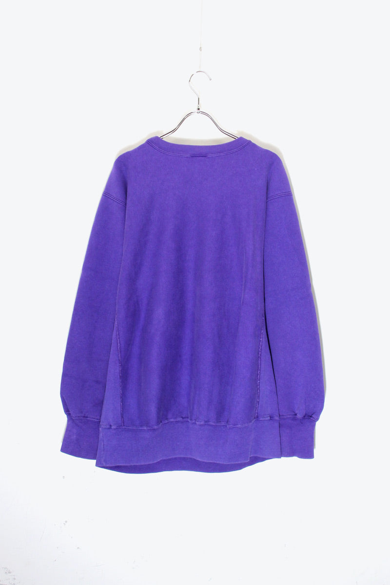 MADE IN USA 80'S ONE POINT REVERSE WEAVE SWEATSHIRT / PURPLE [SIZE: XL USED]