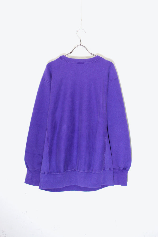 MADE IN USA 80'S ONE POINT REVERSE WEAVE SWEATSHIRT / PURPLE [SIZE: XL USED]