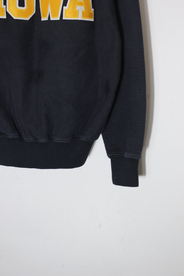 MADE IN USA IOWA REVERSE WEAVE SWEATSHIRT / BLACK [SIZE: L USED]
