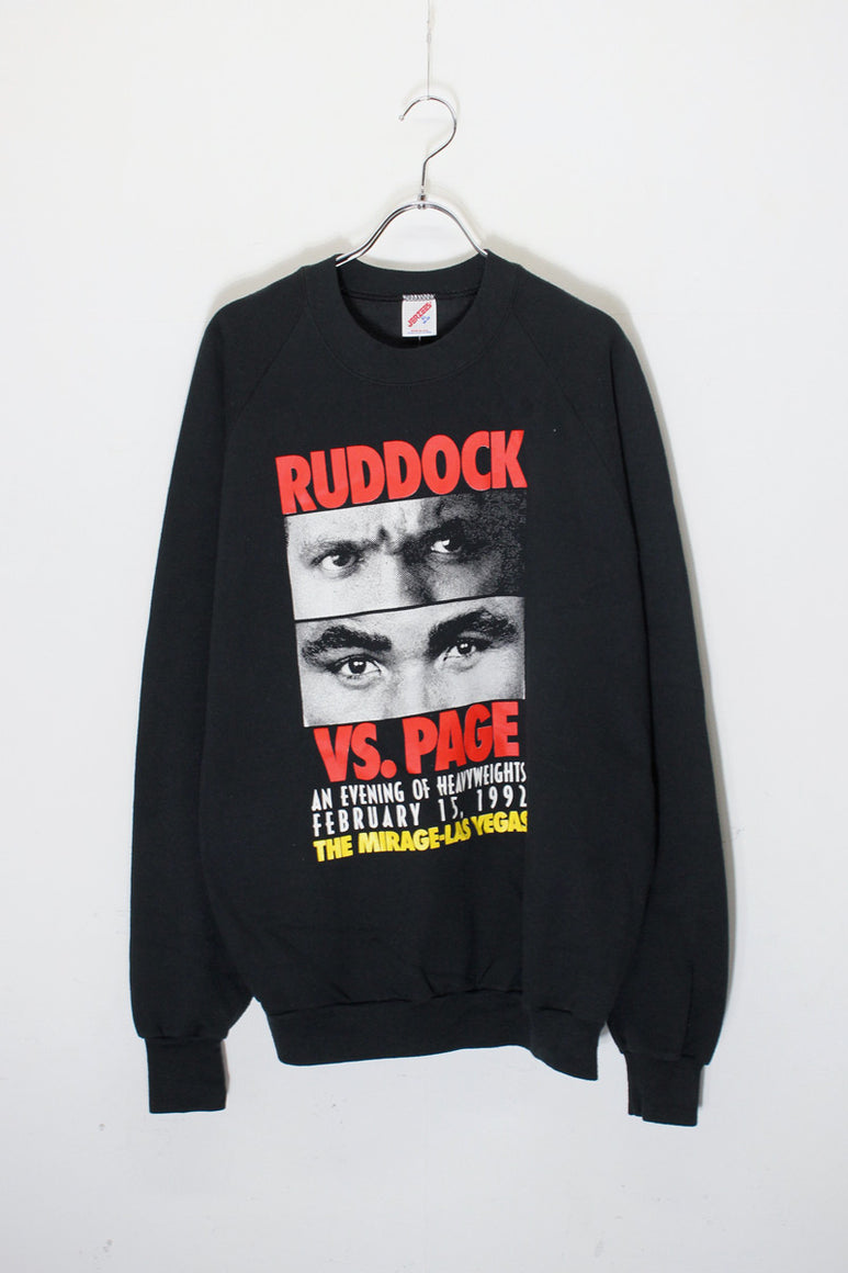 MADE IN USA 92'S RUDDOK VS.PAGE SWEAT SHIRT / BLACK [SIZE: XL USED]