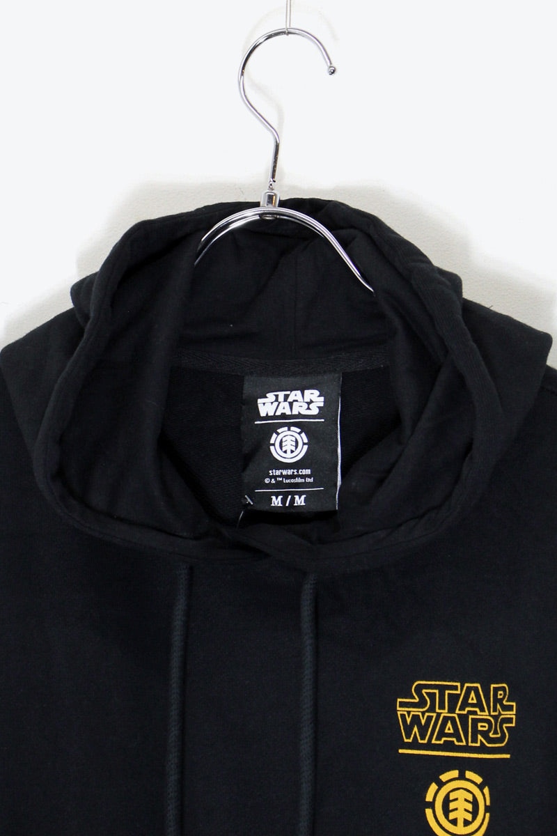 BACK PRINT PULLOVER SWEAT HOODIE / BLACK [SIZE: M DEADSTOCK/NOS]