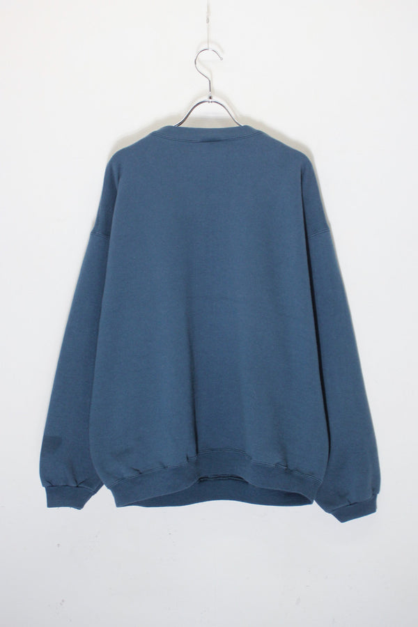 MADE IN MEXICO 90'S BEAR PRINT SWEATSHIRT / BLUE GREY [SIZE: L USED]