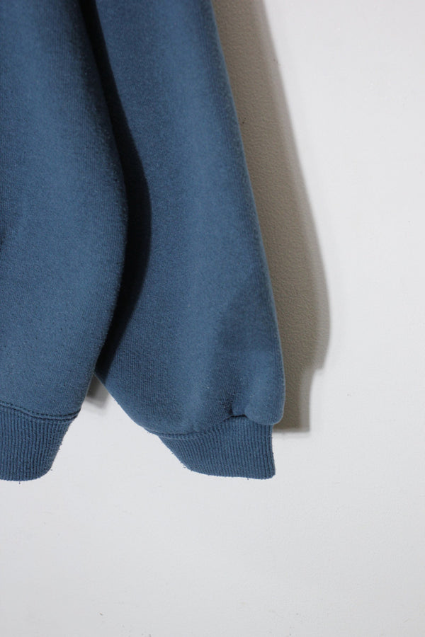 MADE IN MEXICO 90'S BEAR PRINT SWEATSHIRT / BLUE GREY [SIZE: L USED]