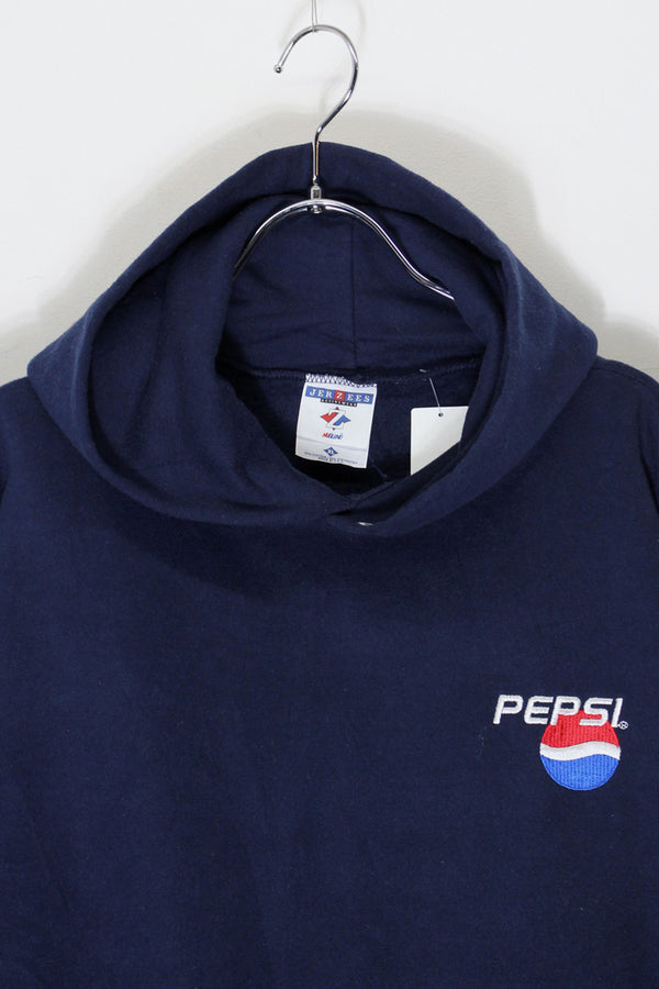 90'S PEPSI ONE POINT SWEAT HOODIE / NAVY [SIZE: XL USED]