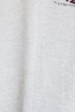 画像をギャラリービューアに読み込む, MADE IN USA 96&#39;S TASMANIAN EMBROIDERY SWITCHING SWEAT HOODIE / GREY / BLACK [SIZE: XL USED]
