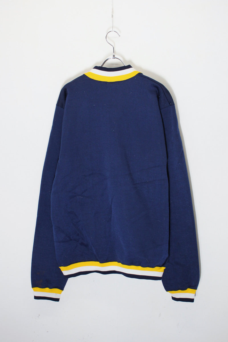 MADE IN USA 90'S NEEDHAM V-NECK SWEATSHIRT / NAVY/YELLOW [SIZE: XL USED]
