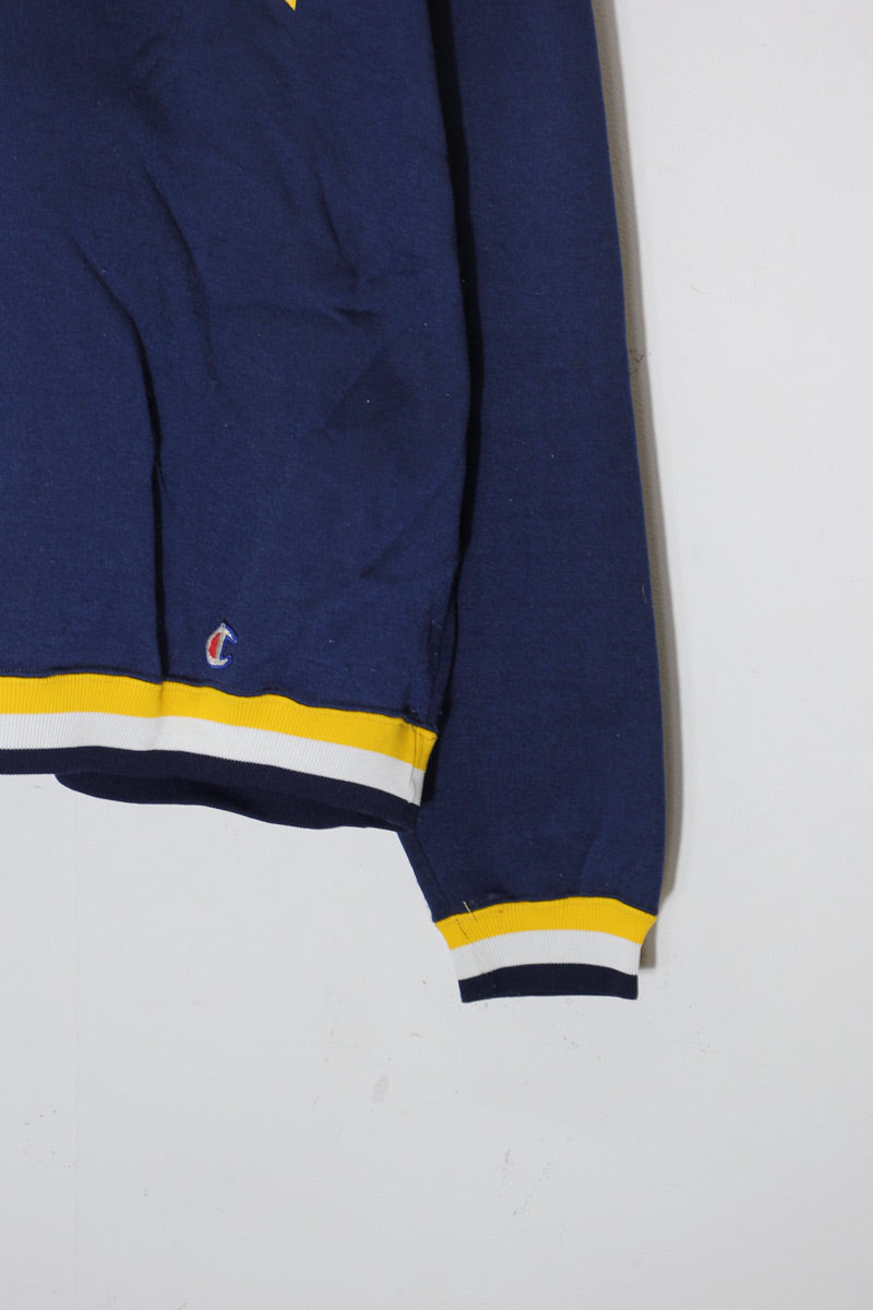 MADE IN USA 90'S NEEDHAM V-NECK SWEATSHIRT / NAVY/YELLOW [SIZE: XL USED]