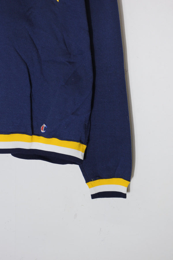 MADE IN USA 90'S NEEDHAM V-NECK SWEATSHIRT / NAVY/YELLOW [SIZE: XL USED]