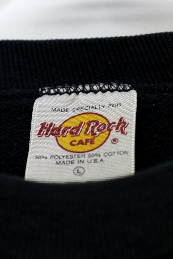 MADE IN USA 90'S LAS VEGAS LOGO PRINT ADVERTISING SWEATSHIRT / BLACK [SIZE: L USED]