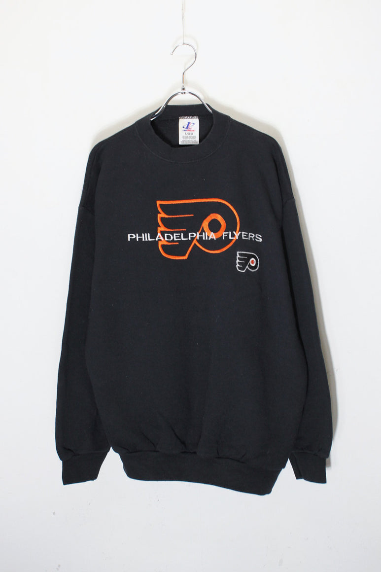 NHL FLYERS SWEATSHIRT / BLACK[SIZE: L USED]
