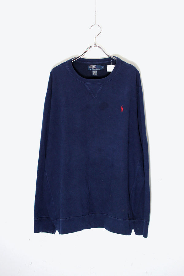 MADE IN USA 90'S ONE POINT SWEATSHIRT / NAVY [SIZE: XL USED]