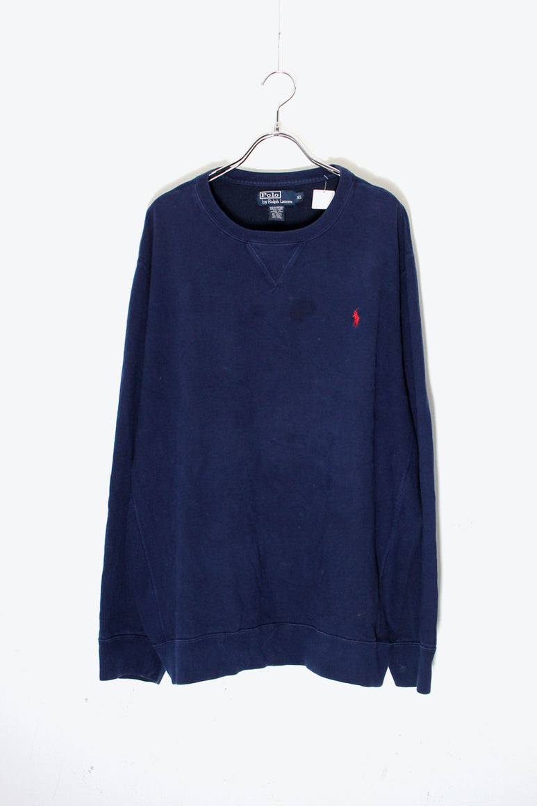 MADE IN USA 90'S ONE POINT SWEATSHIRT / NAVY [SIZE: XL USED]