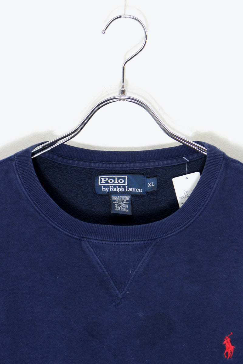 MADE IN USA 90'S ONE POINT SWEATSHIRT / NAVY [SIZE: XL USED]