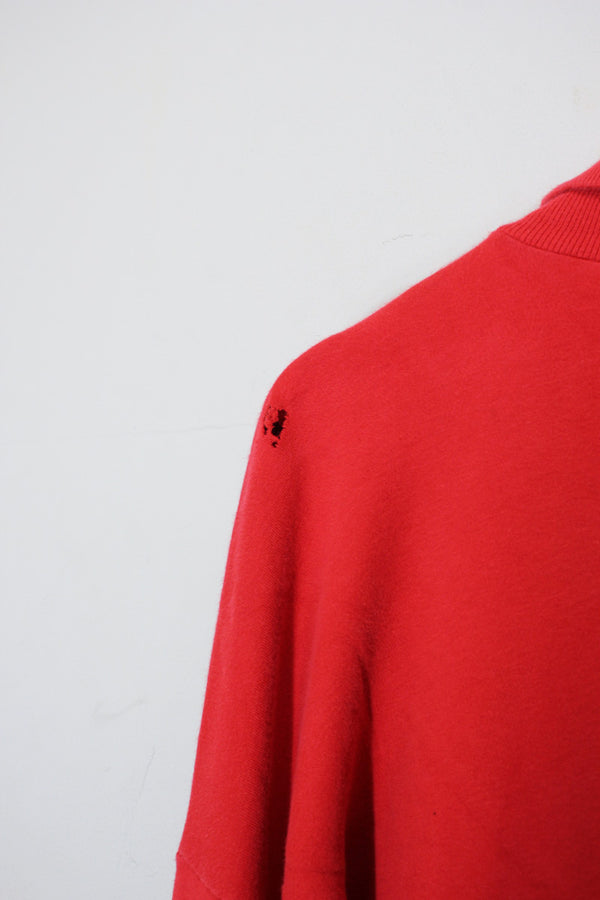90'S L/S ONE POINT TURTLE-NECK T-SHIRT / RED [SIZE: L USED]