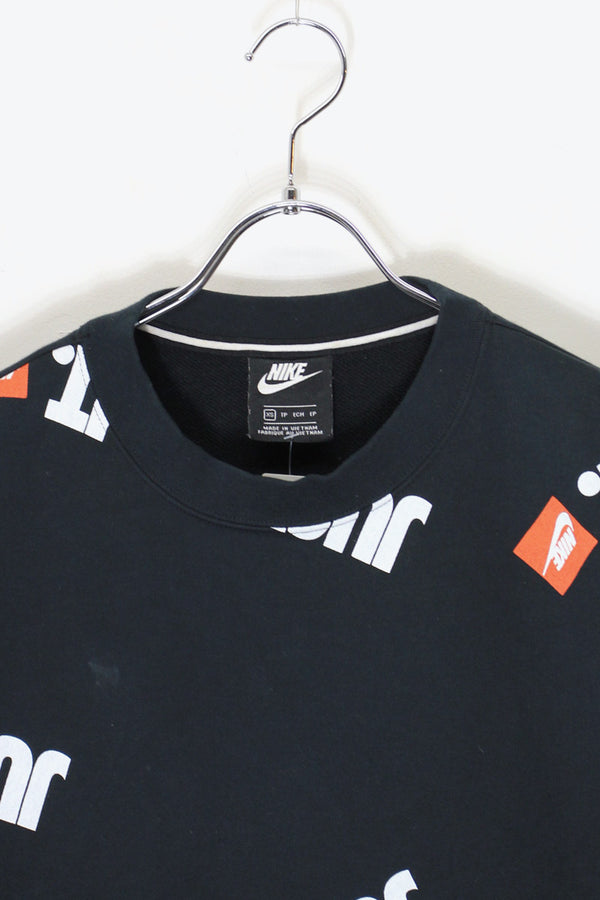 JUST DO IT. PRINT SWEAT SHIRT / BLACK/WHITE/ORANGE [SIZE: XS USED]