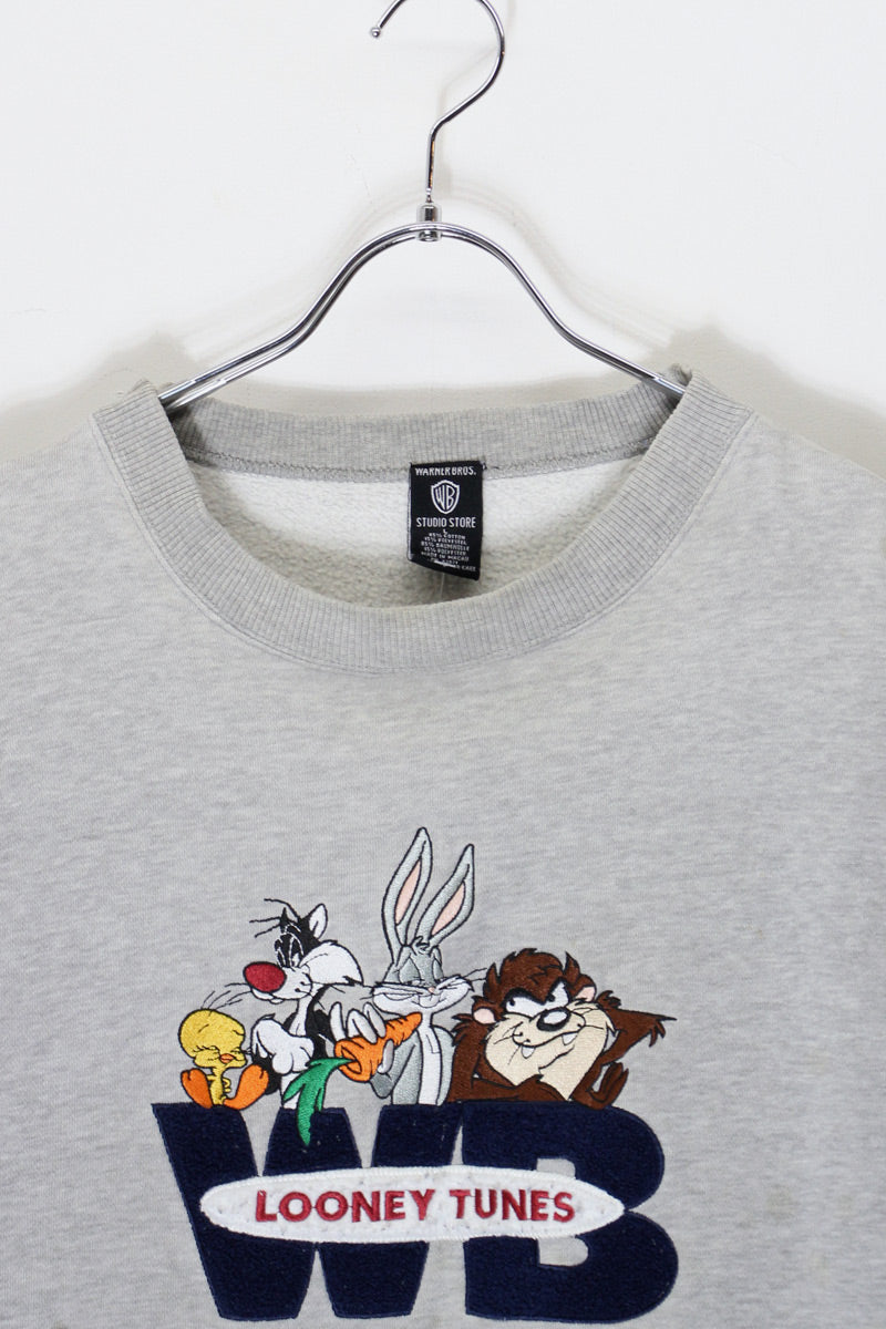 96'S LOONEY TUNES SWEATSHIRT / GREY [SIZE: L USED]
