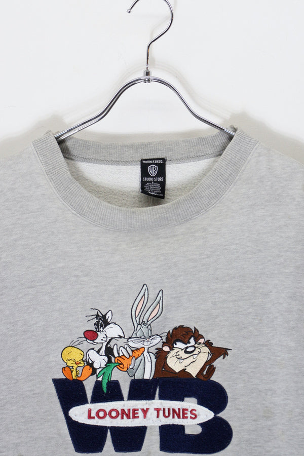 96'S LOONEY TUNES SWEATSHIRT / GREY [SIZE: L USED]