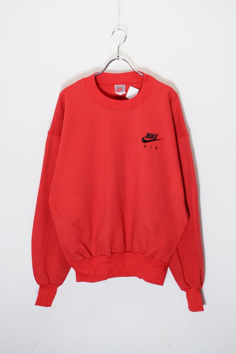 90'S AIR LOGO EMBROIDERY SWEATSHIRT / RED [SIZE: M USED]