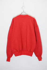 90'S AIR LOGO EMBROIDERY SWEATSHIRT / RED [SIZE: M USED]