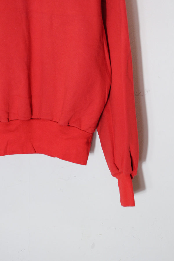 90'S AIR LOGO EMBROIDERY SWEATSHIRT / RED [SIZE: M USED]