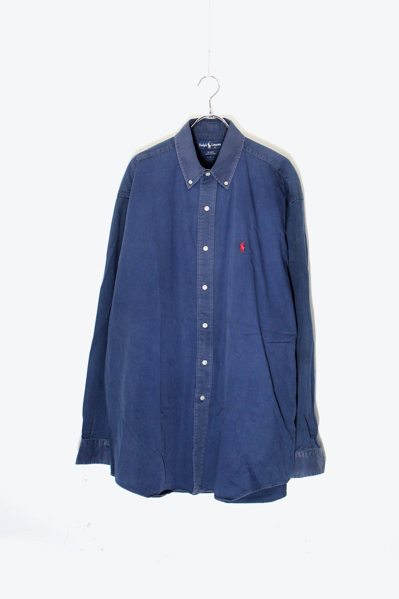 90'S L/S B.D BLAKE SHIRT / NAVY [SIZE: L USED]