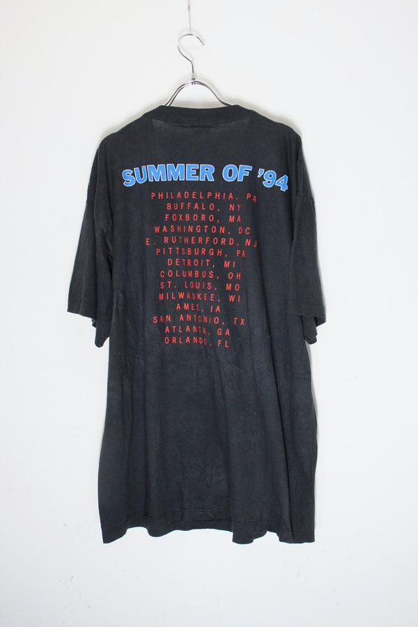 MADE IN USA 94'S S/S ELTON JOHN TOUR BAND PRINT T-SHIRT / BLACK [SIZE: XL USED]