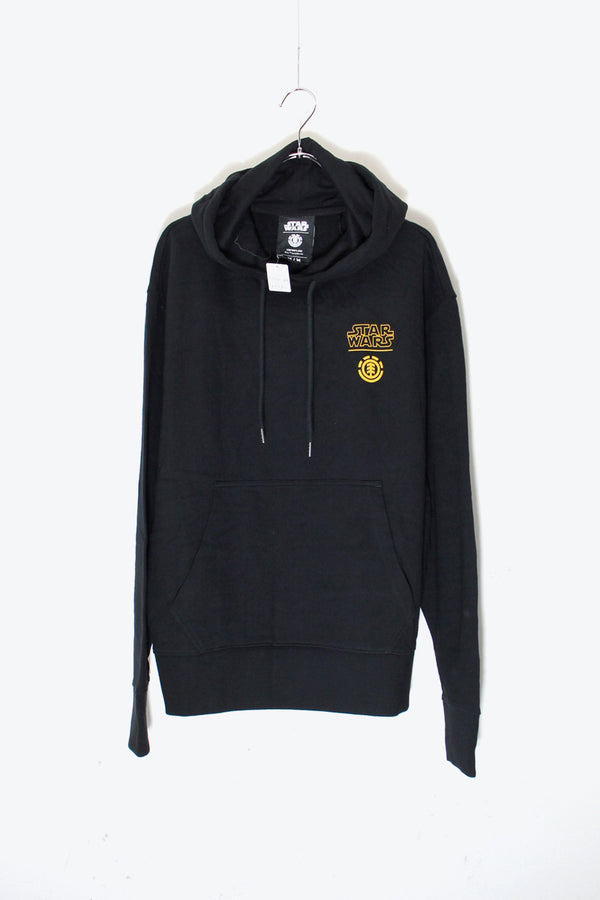 BACK PRINT PULLOVER SWEAT HOODIE / BLACK [SIZE: M DEADSTOCK/NOS]