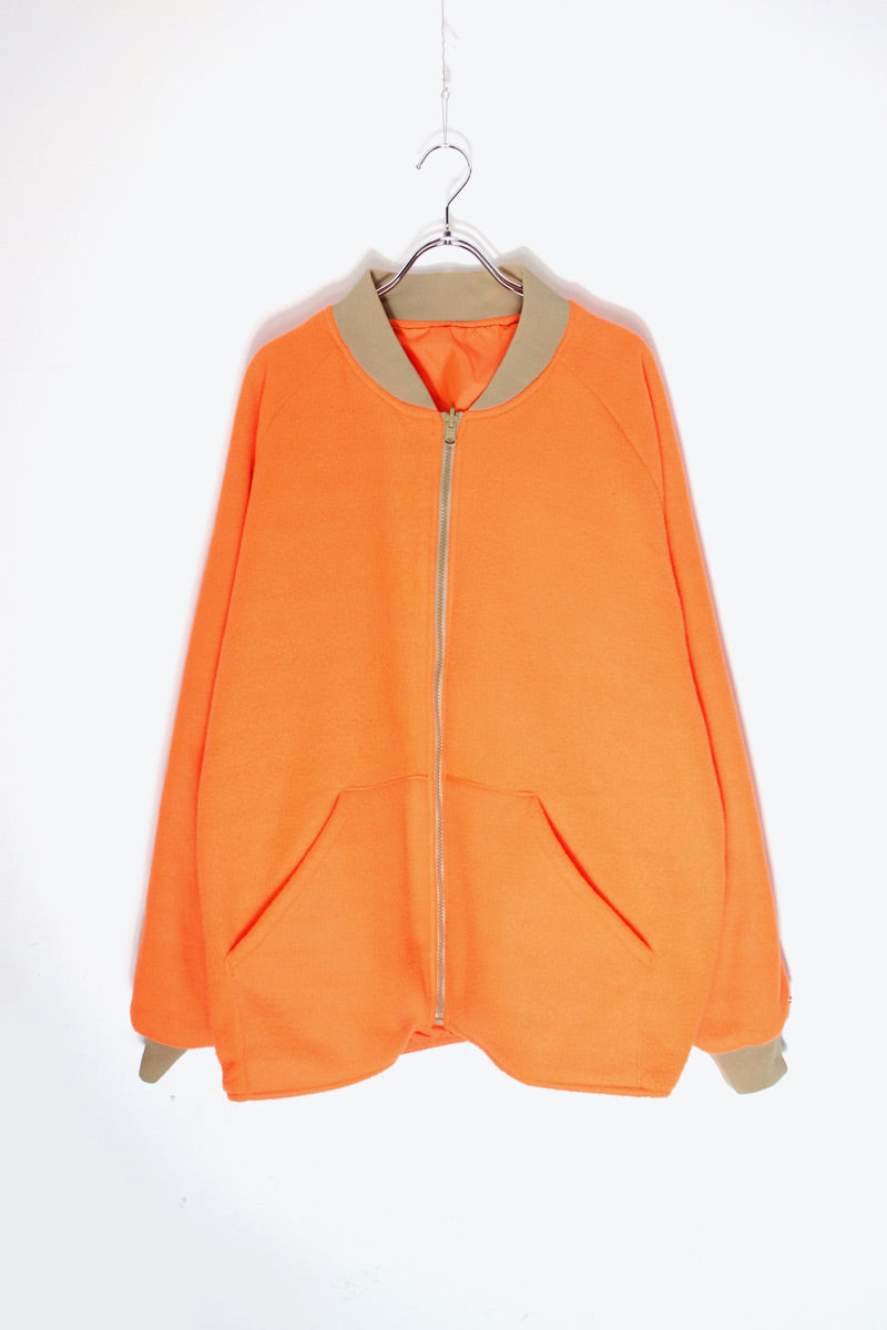 90'S REVERSIBLE NYLON FLEECE HUNTING JACKET / ORANGE [SIZE: L USED]