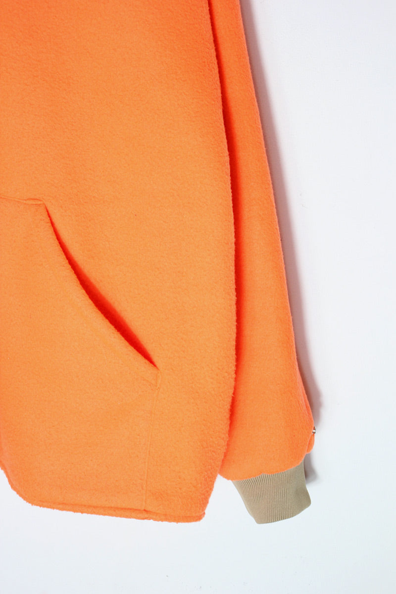 90'S REVERSIBLE NYLON FLEECE HUNTING JACKET / ORANGE [SIZE: L USED]