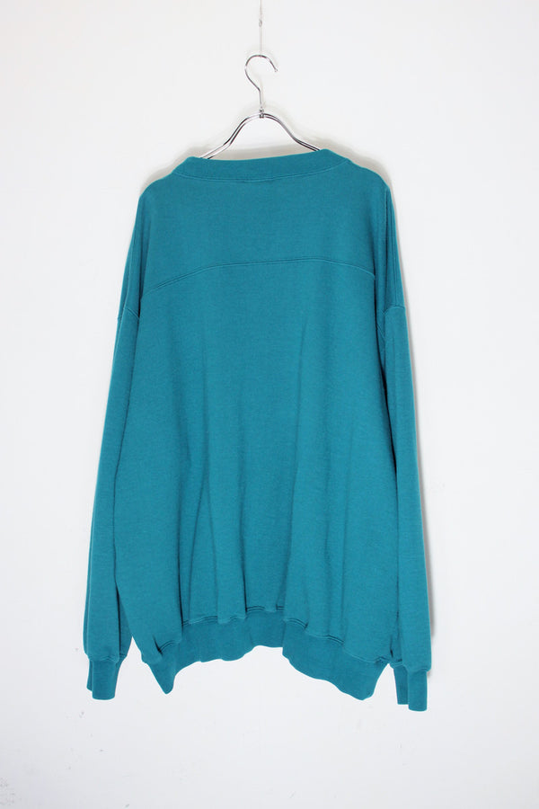 90'S NFL MIAMI DOLPHINS EMBROIDERY SWEATSHIRT / EMERALD GREEN [SIZE: XXL USED]