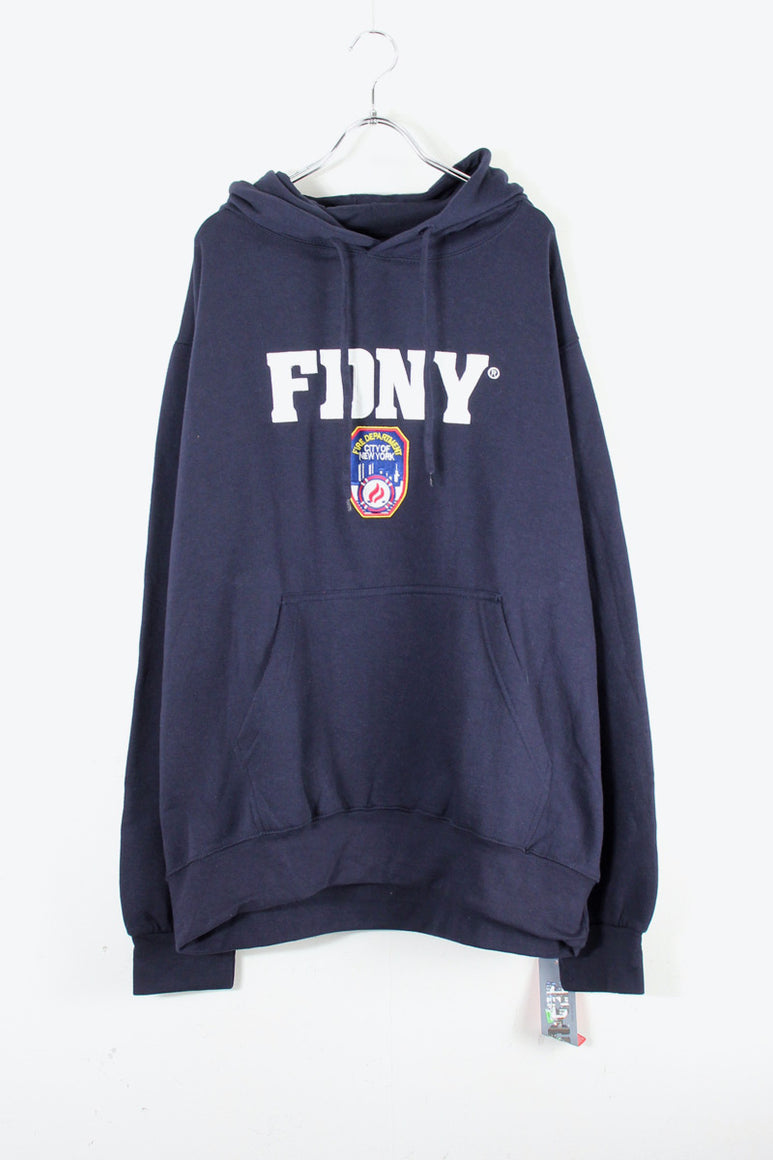 FDNY SWEAT HOODIE / NAVY [SIZE: XXL DEAD STOCK]