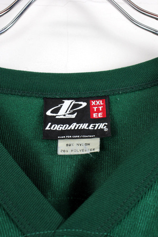 90'S MARTIN 28 NY JETS GAME SHIRT / GREEN [SIZE: XXL USED]