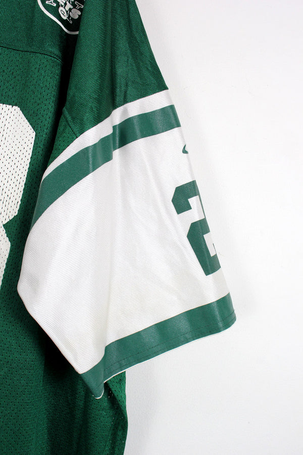 90'S MARTIN 28 NY JETS GAME SHIRT / GREEN [SIZE: XXL USED]