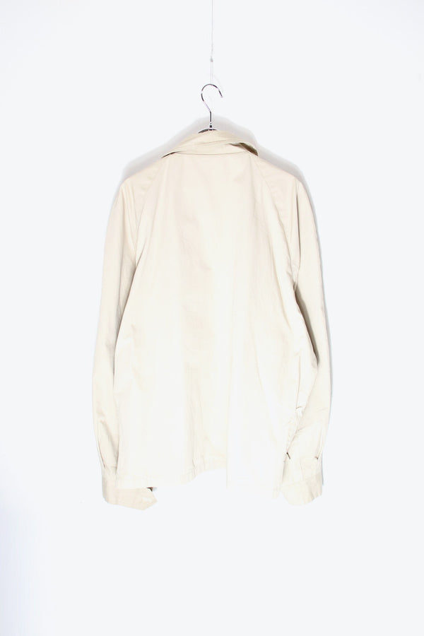 90s ONE POINT COTTON ZIP JACKET / BEIGE [SIZE: M USED]