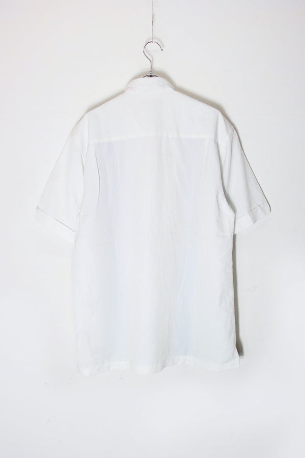 S/S LINE CUBA SHIRT / WHITE/BLACK [SIZE: M USED]