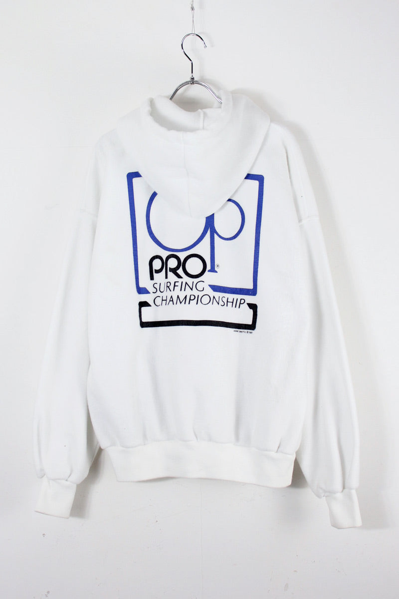 MADE IN USA 87'S FLEECE HOODIE / WHITE [SIZE: L equivalent USED]