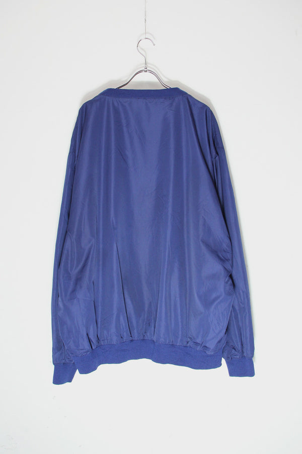 90'S PULLOVER NYLON JACKET / NAVY [SIZE: XL USED]