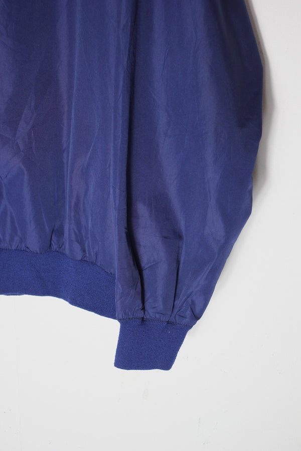 90'S PULLOVER NYLON JACKET / NAVY [SIZE: XL USED]