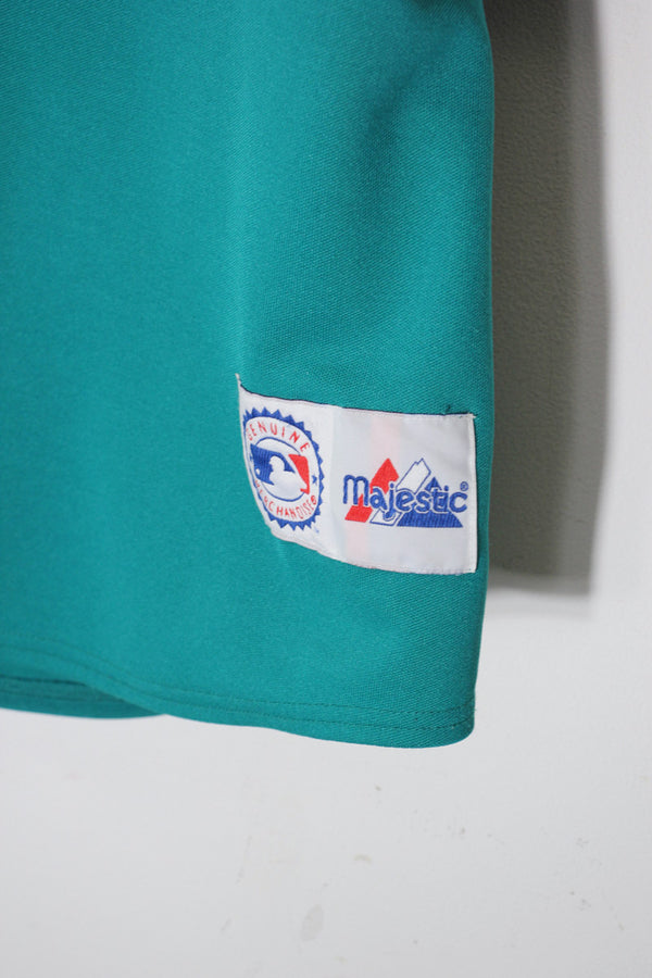 S/S MLB SEATTLE MARINERS 24 GRIFFEY BASEBALL GAME SHIRT / EMERALD GREEN [SIZE: L USED]