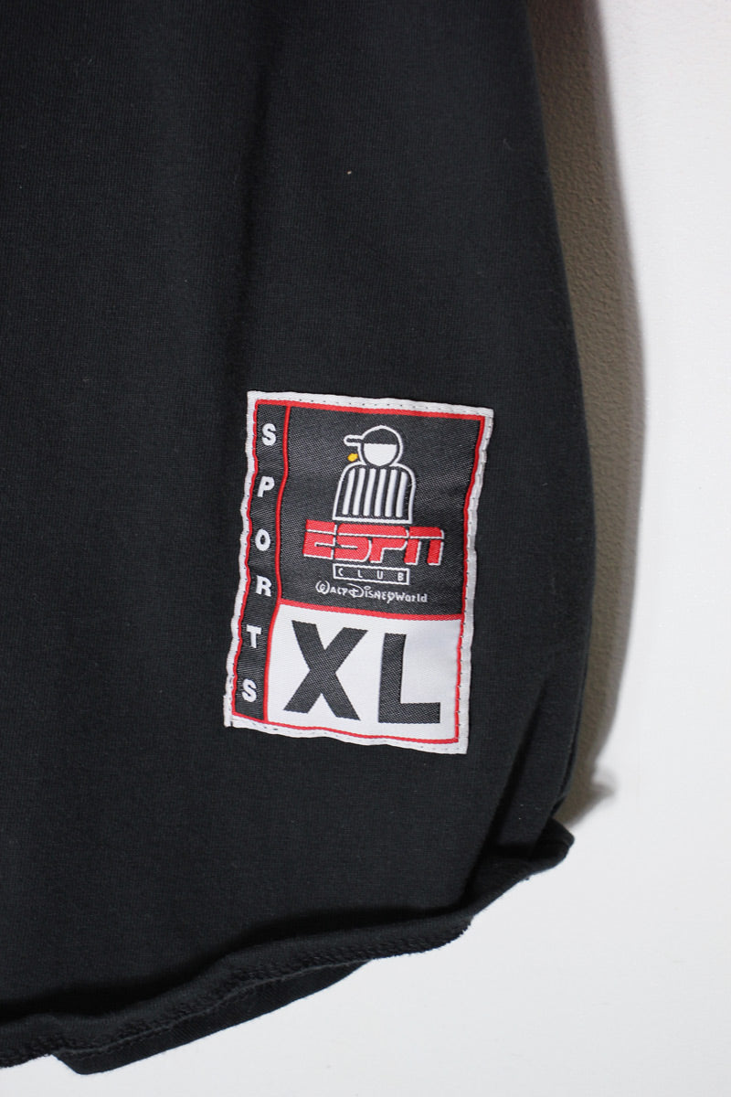 90'S S/S ESPN BASEBALL GAME SHIRT / BLACK/RED [SIZE: L USED]
