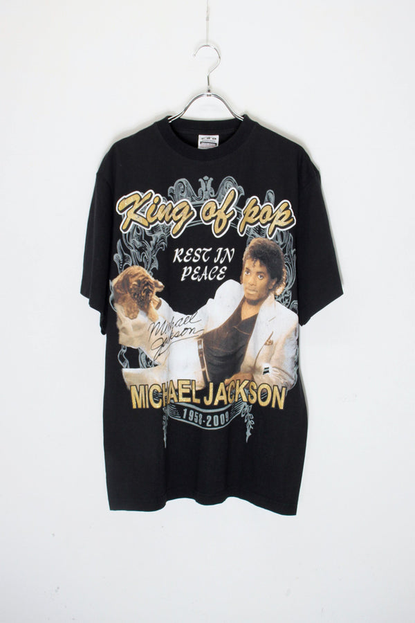 09'S S/S MICHAEL JACKSON T-SHIRT / BLACK [SIZE: M USED]