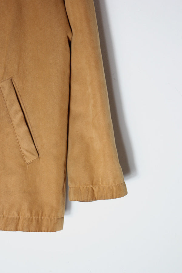 MADE IN SPAIN 90'S VEGAN LEATHER JACKET / BEIGE [SIZE: M equivalent USED]