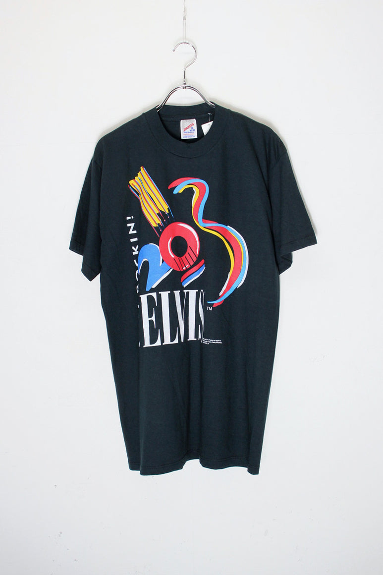 MADE IN USA 97'S S/S ELVIS PRESLEY T-SHIRT / BLACK [SIZE: M USED]
