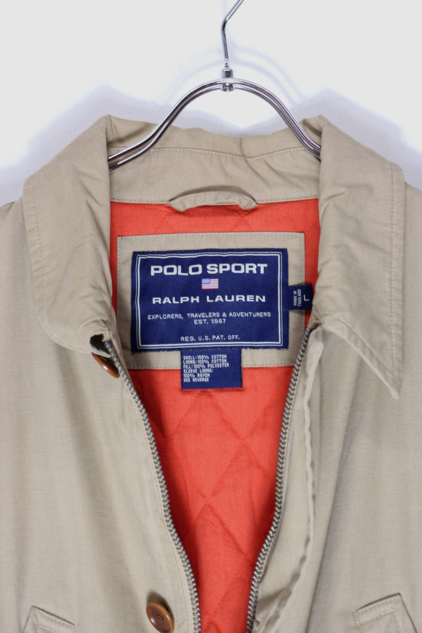 90'S COTTON FIELD PUFF JACKET / BEIGE [SIZE: L USED]