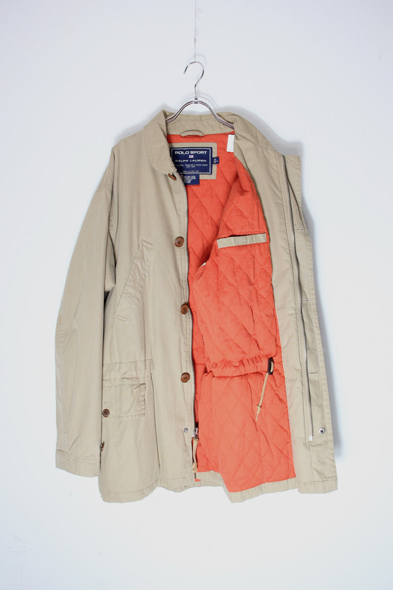 90'S COTTON FIELD PUFF JACKET / BEIGE [SIZE: L USED]