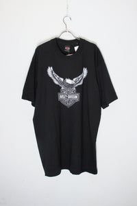 MADE IN USA 97'S S/S #1CYCLR CENTER BACK PRINT T-SHIRT / BLACK [SIZE: XL DEADSTOCK/NOS]