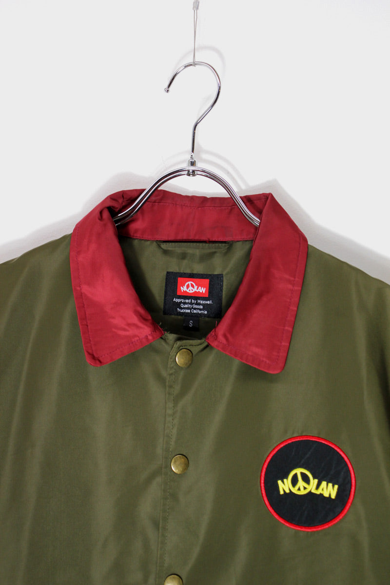 NYLON COACH JACKET / OLIVE [SIZE: S USED]