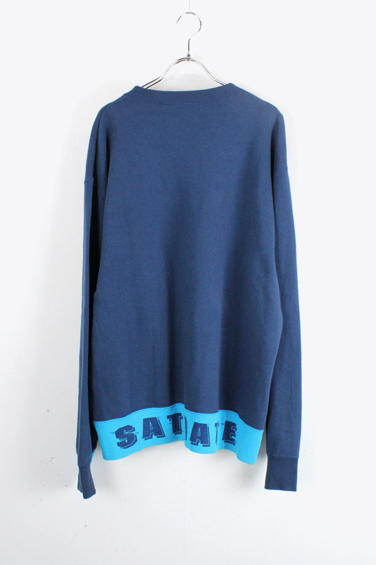 CREW NECK SWEAT SHIRT / NAVY [SIZE: L USED]