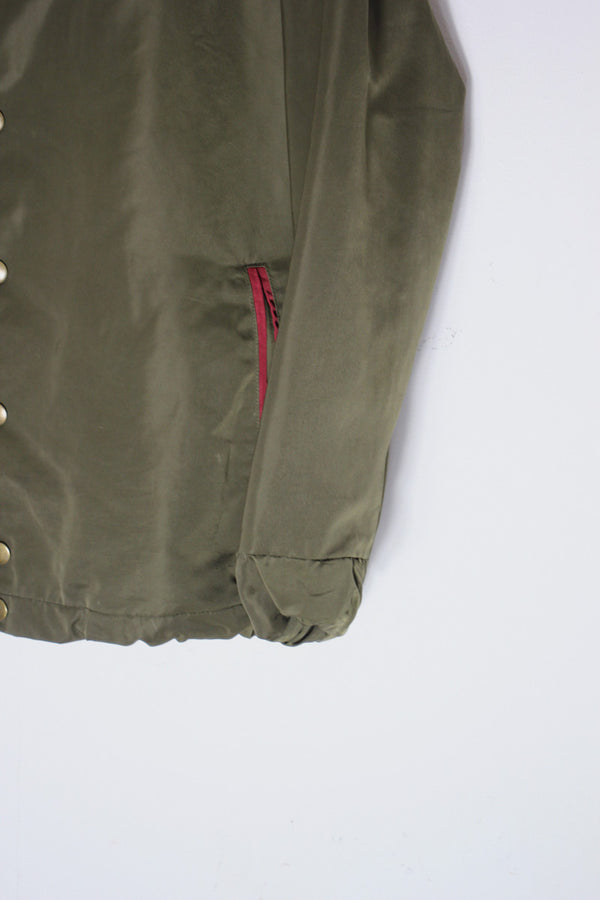 NYLON COACH JACKET / OLIVE [SIZE: S USED]