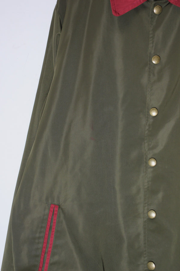 NYLON COACH JACKET / OLIVE [SIZE: S USED]